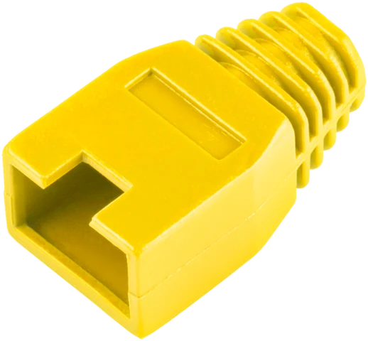 Osłona Guminis dangtelis 8p8c RJ45 kištukui, geltonas