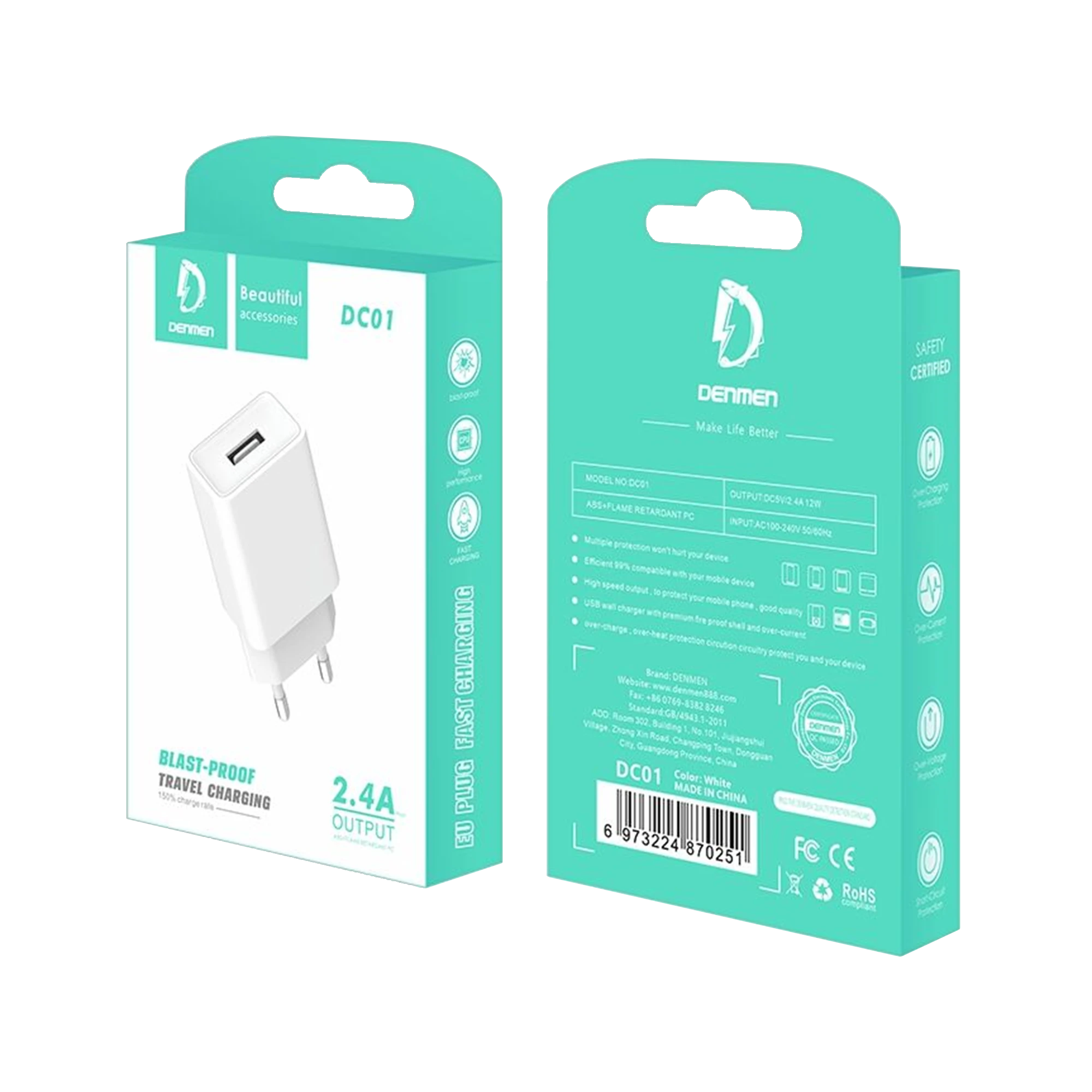 Ładowarka Oem Sieninis įkroviklis USB 2400 mA