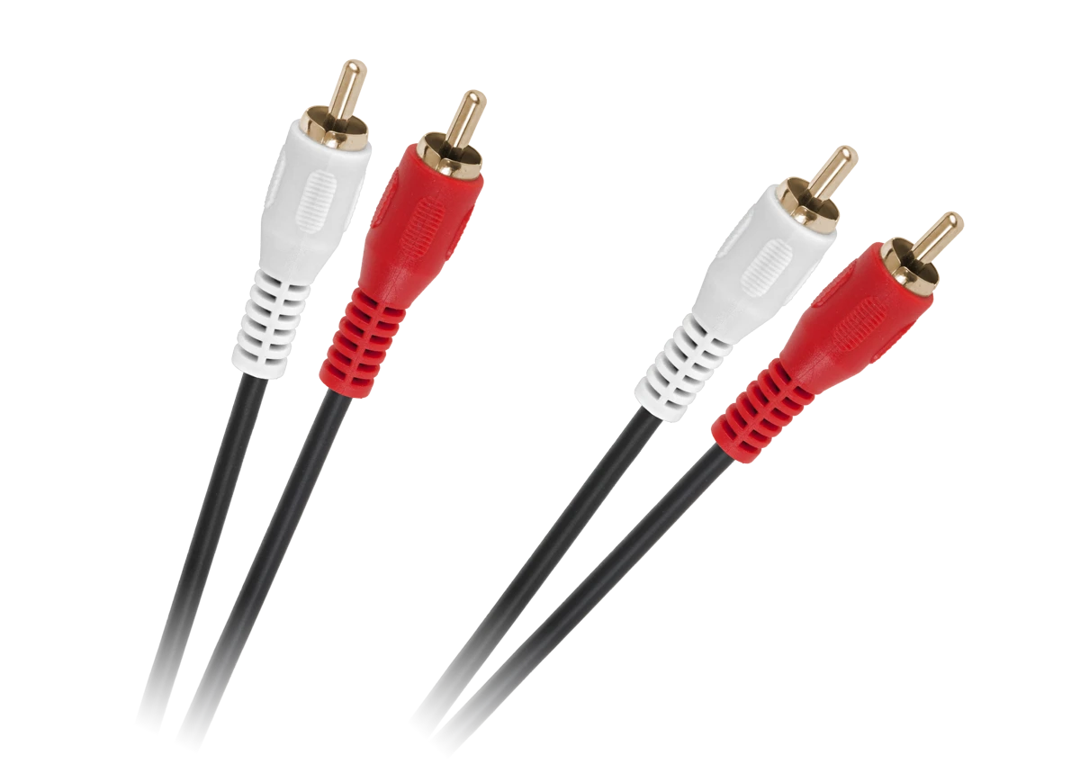 RCA laidas su dvejomis spalvotomis jungtimis