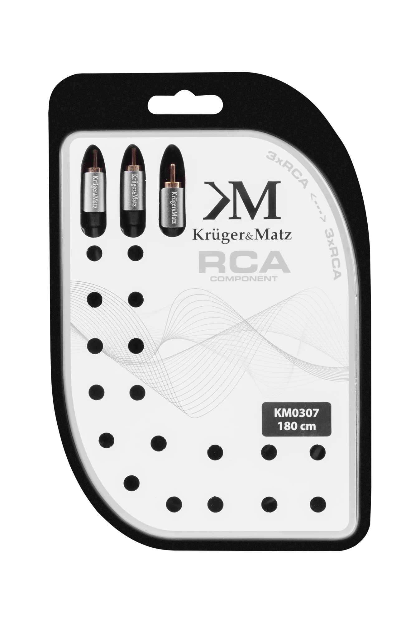 Kruger & Matz 3 RCA laidas pakuotėje