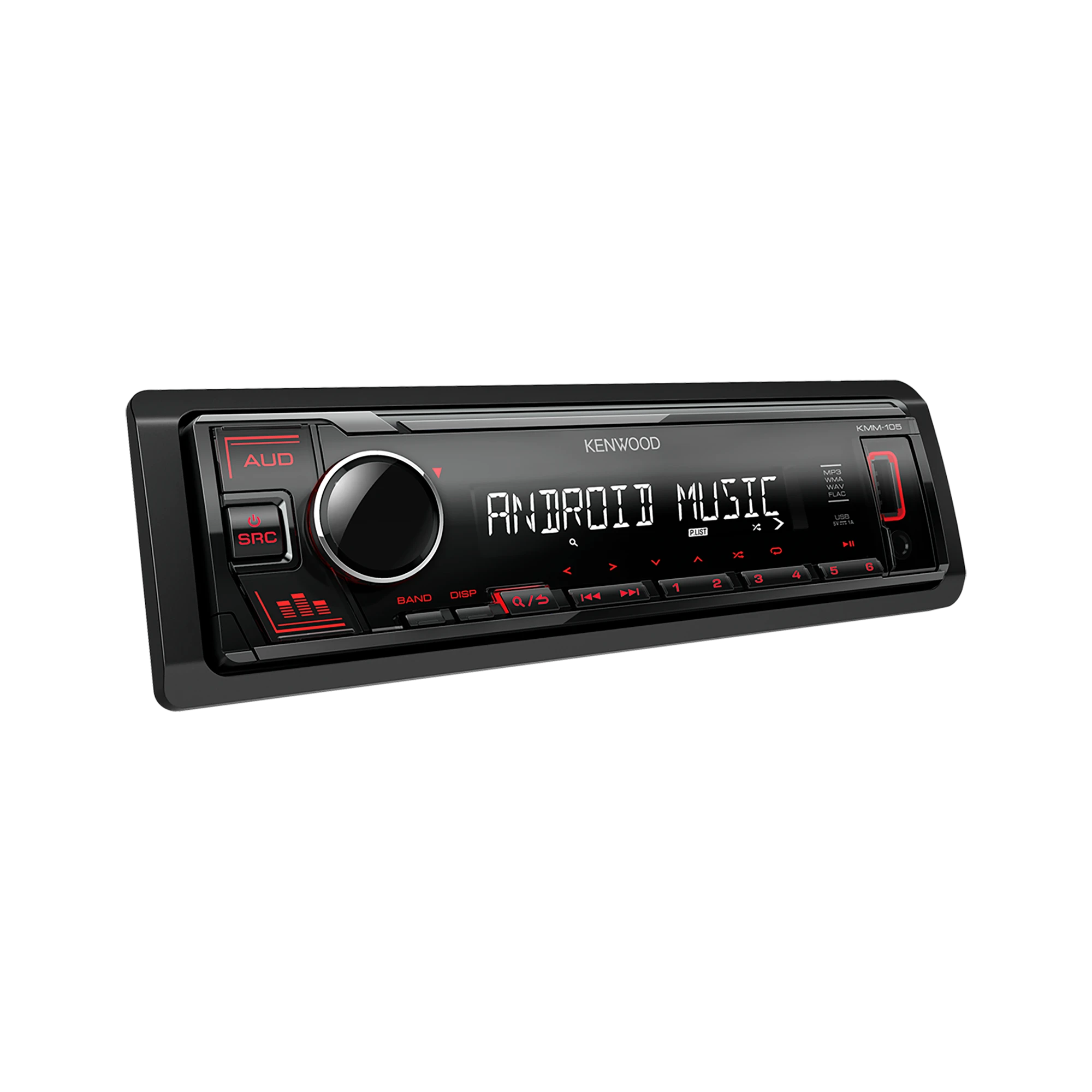 Kenwood KMM-105RY automagnetola su raudonu apšvietimu