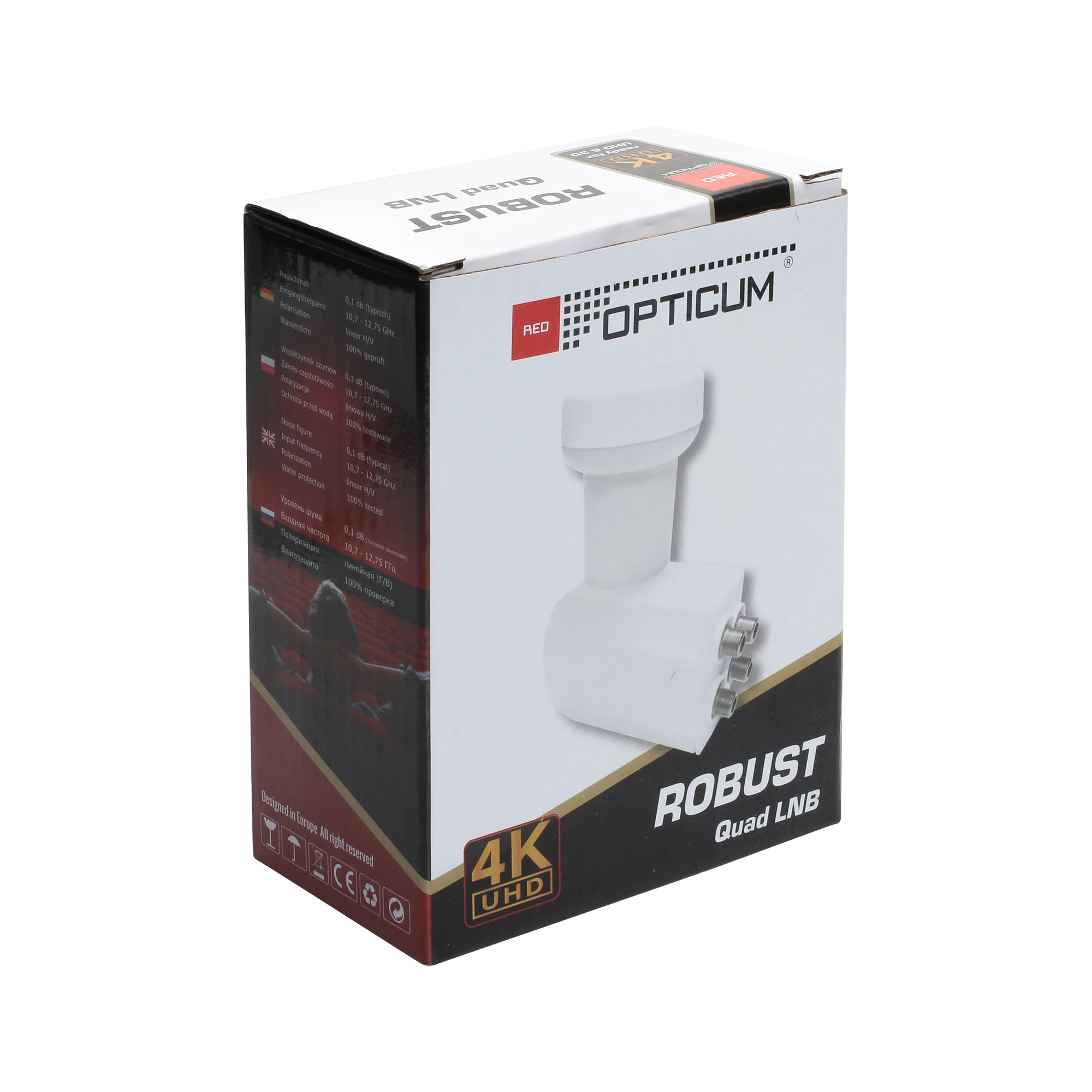 Oem OPTICUM QUAD Raudonas ROBUST 0.1 dB keitiklis