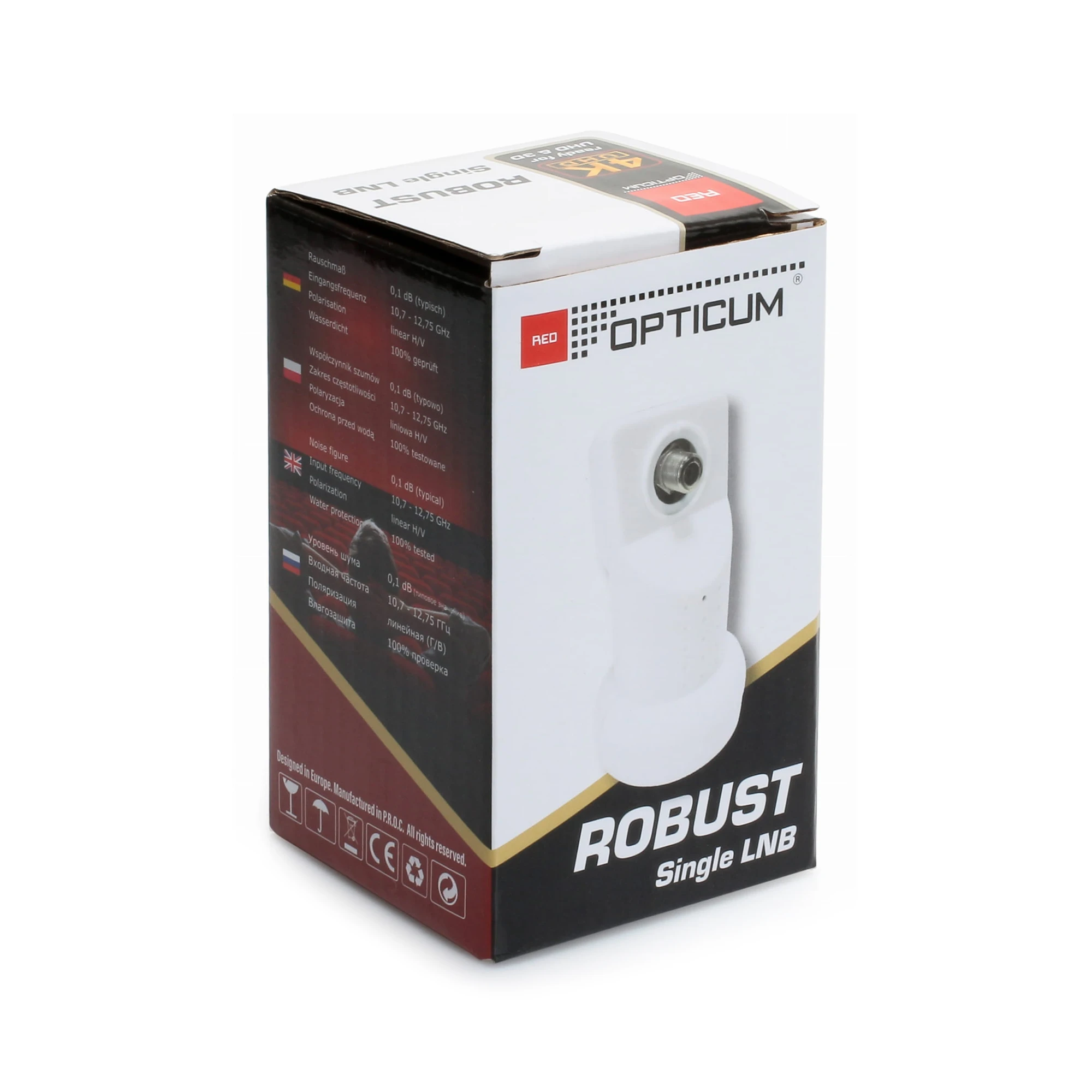 Oem OPTICUM SINGLE Raudonas ROBUST konverteris 0.1 dB