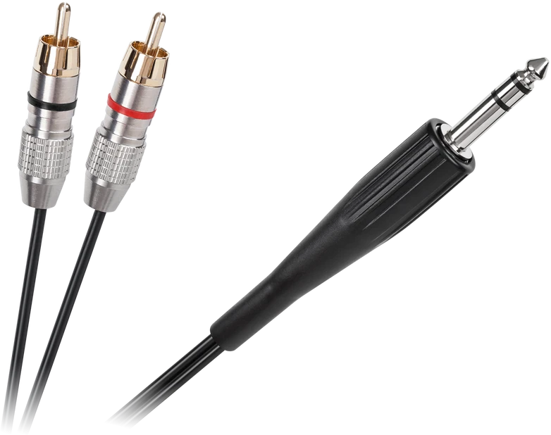 2xRCA ir 6.3mm mono laido jungtys iš arčiau