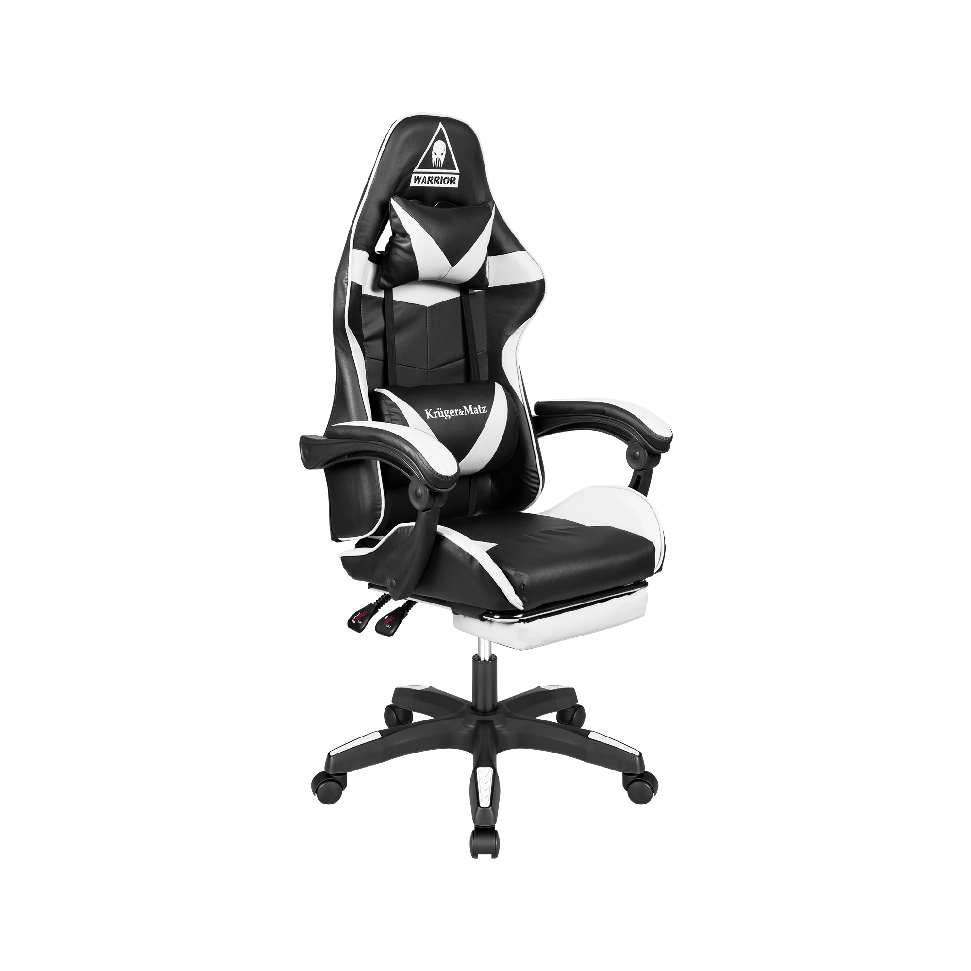 Kruger & Matz GX-150 žaidimų kėdė Juodos ir baltos spalvos