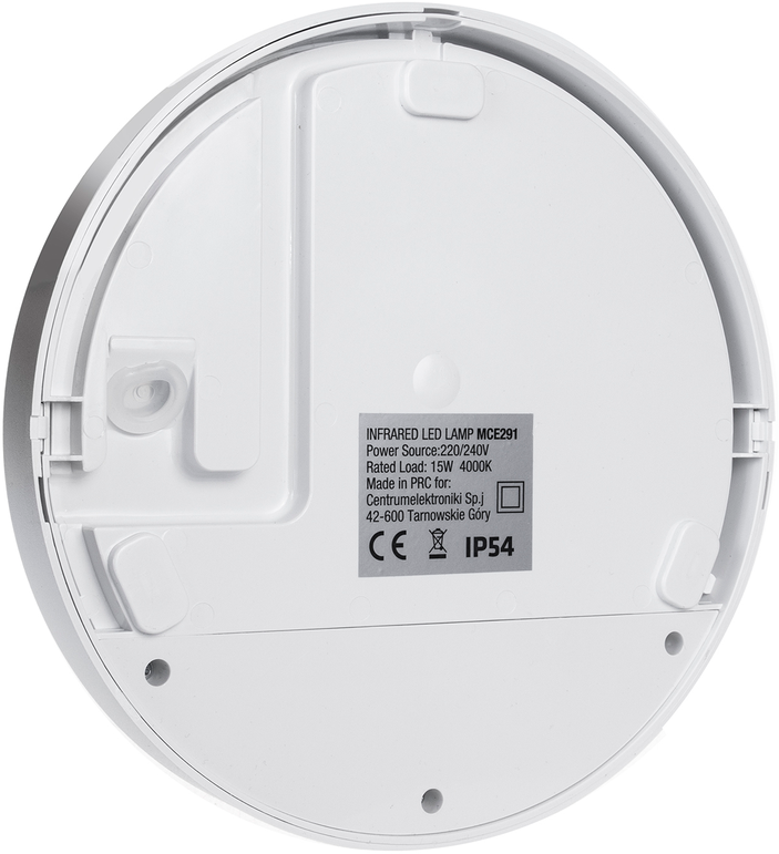 MACLEAN MCE291W LED lempa su infraraudonųjų spindulių judesio jutikliu, 15W IP54, baltos spalvos