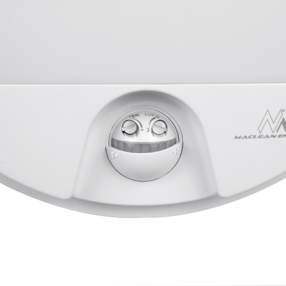 MACLEAN MCE291W LED lempa su infraraudonųjų spindulių judesio jutikliu, 15W IP54, baltos spalvos