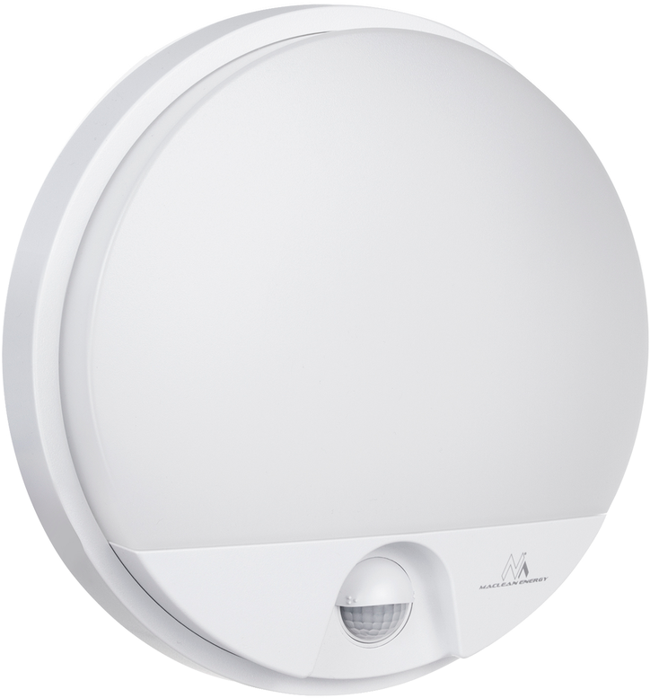 MACLEAN MCE291W LED lempa su infraraudonųjų spindulių judesio jutikliu, 15W IP54, baltos spalvos