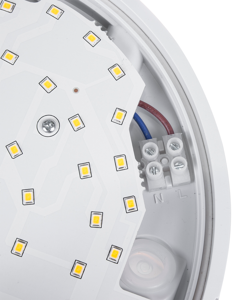 MACLEAN MCE291W LED lempa su infraraudonųjų spindulių judesio jutikliu, 15W IP54, baltos spalvos