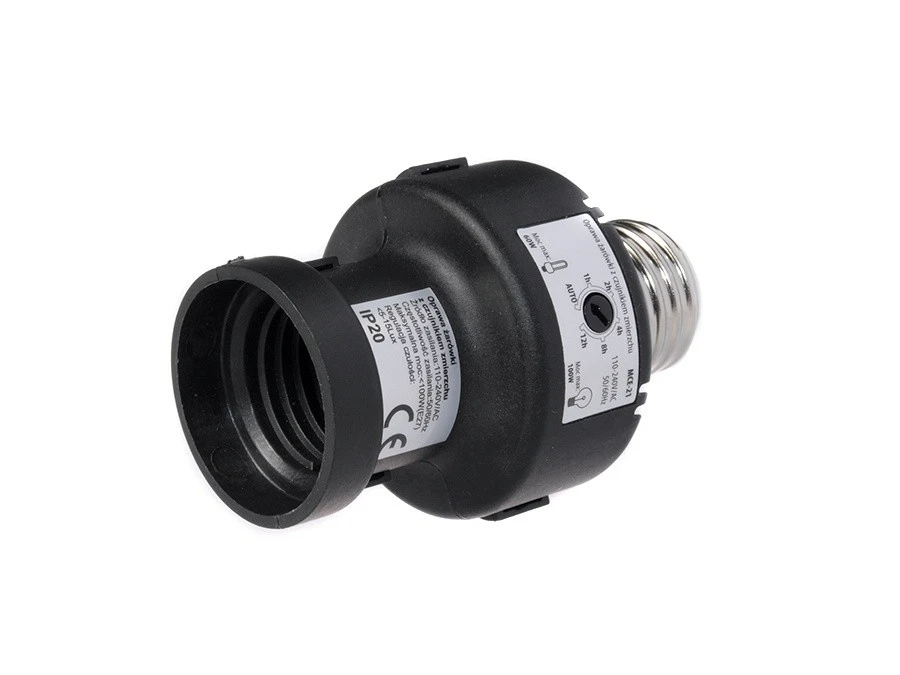MACLEAN MCE21W Maclean MCE21 W lemputės tvirtinimas su šviesos jutikliu E27 100W baltas