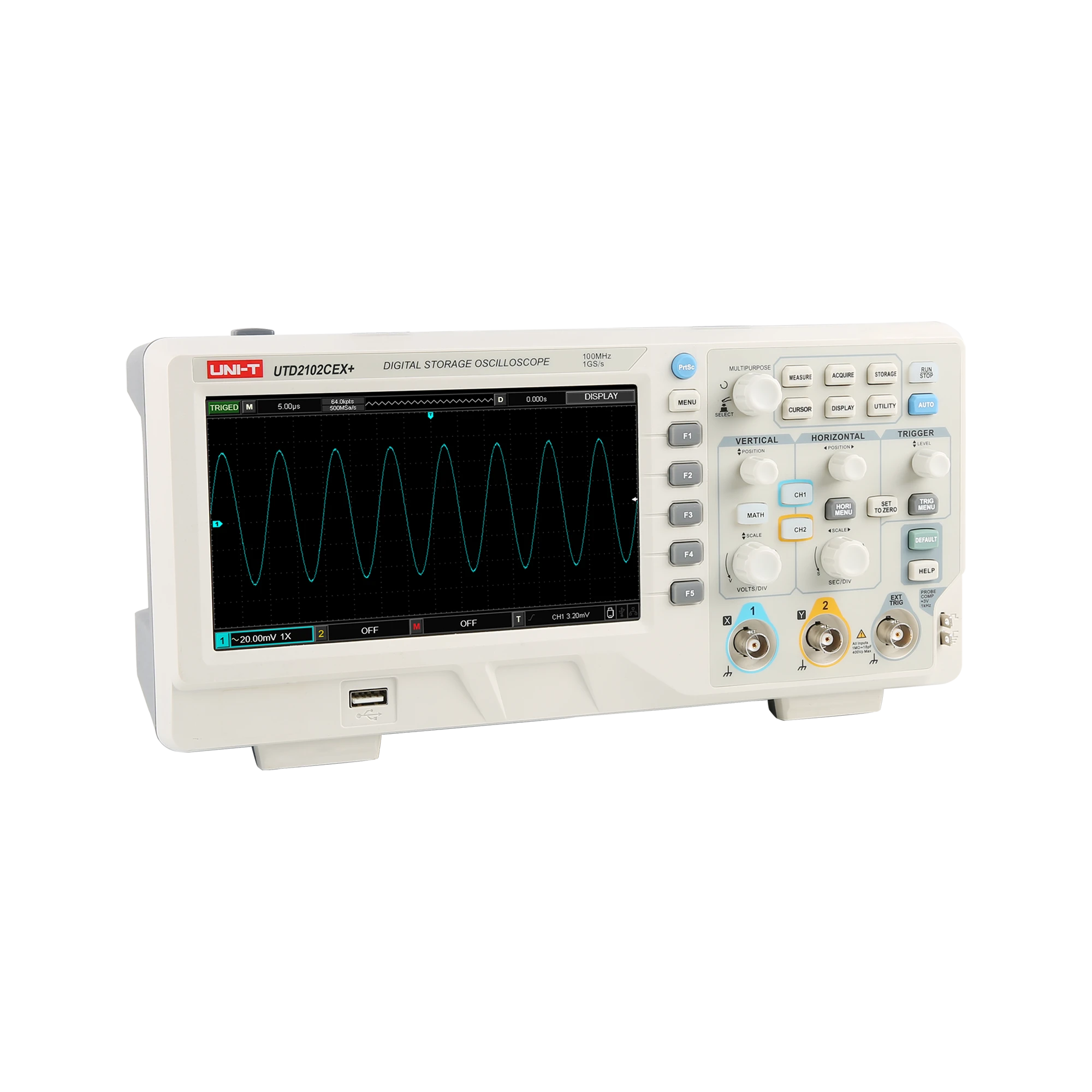 Oscyloskop Uni-T osciloskopas UTD2102CEX+