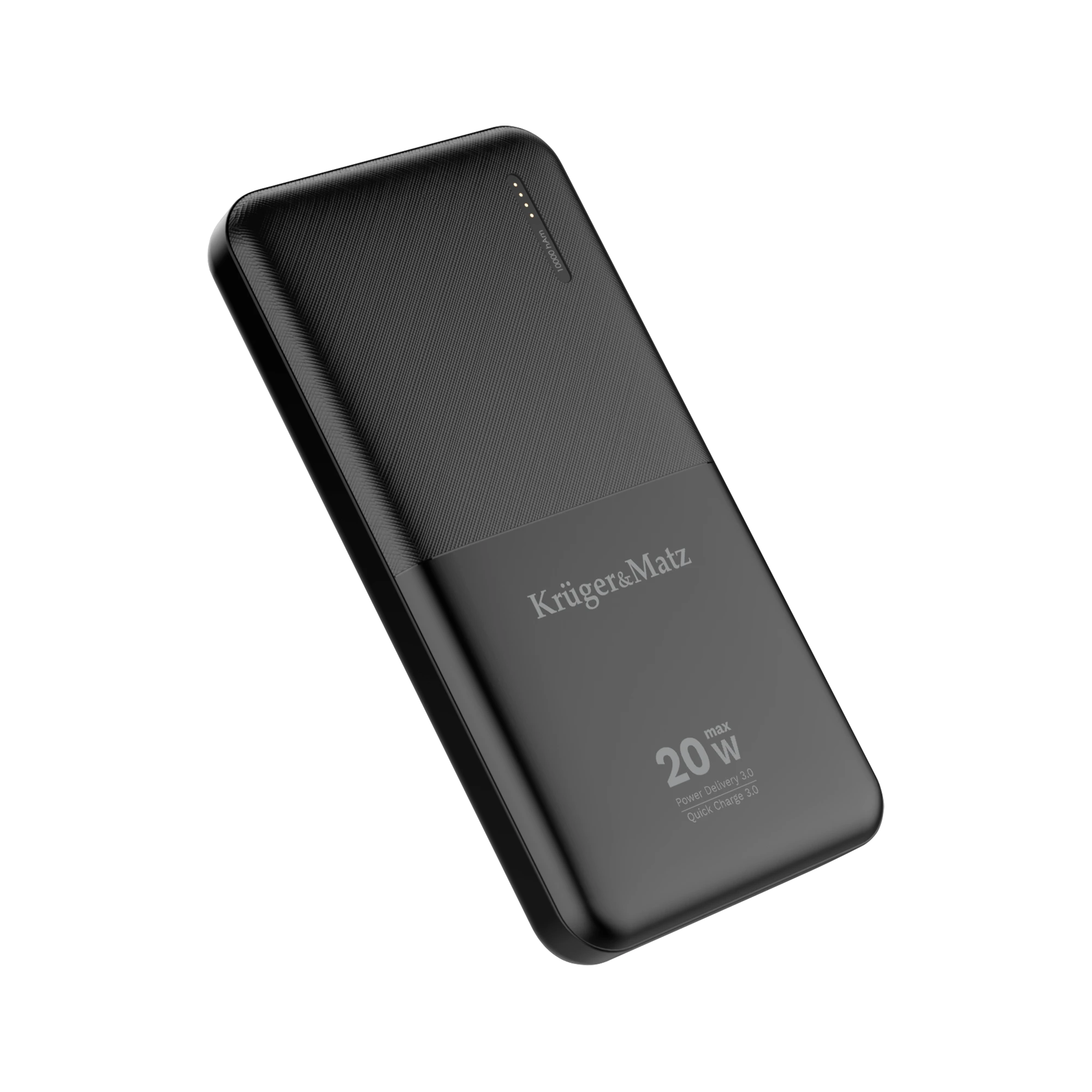 Power Bank Kruger & Matz 10000 mAh Li-pol su QC ir PD funkcijomis
