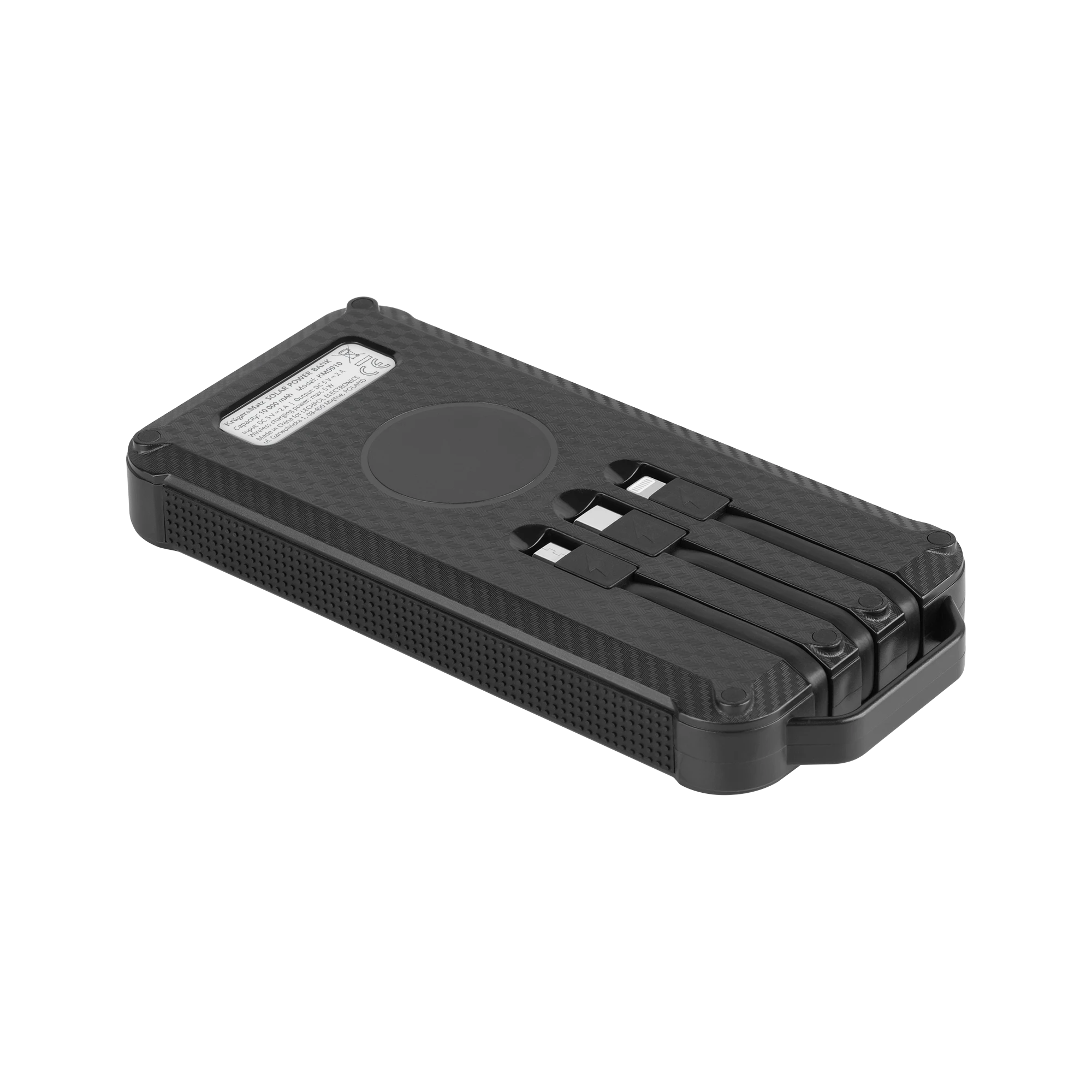 Power Bank Kruger & Matz 10000 mAh Li-pol saulės baterija