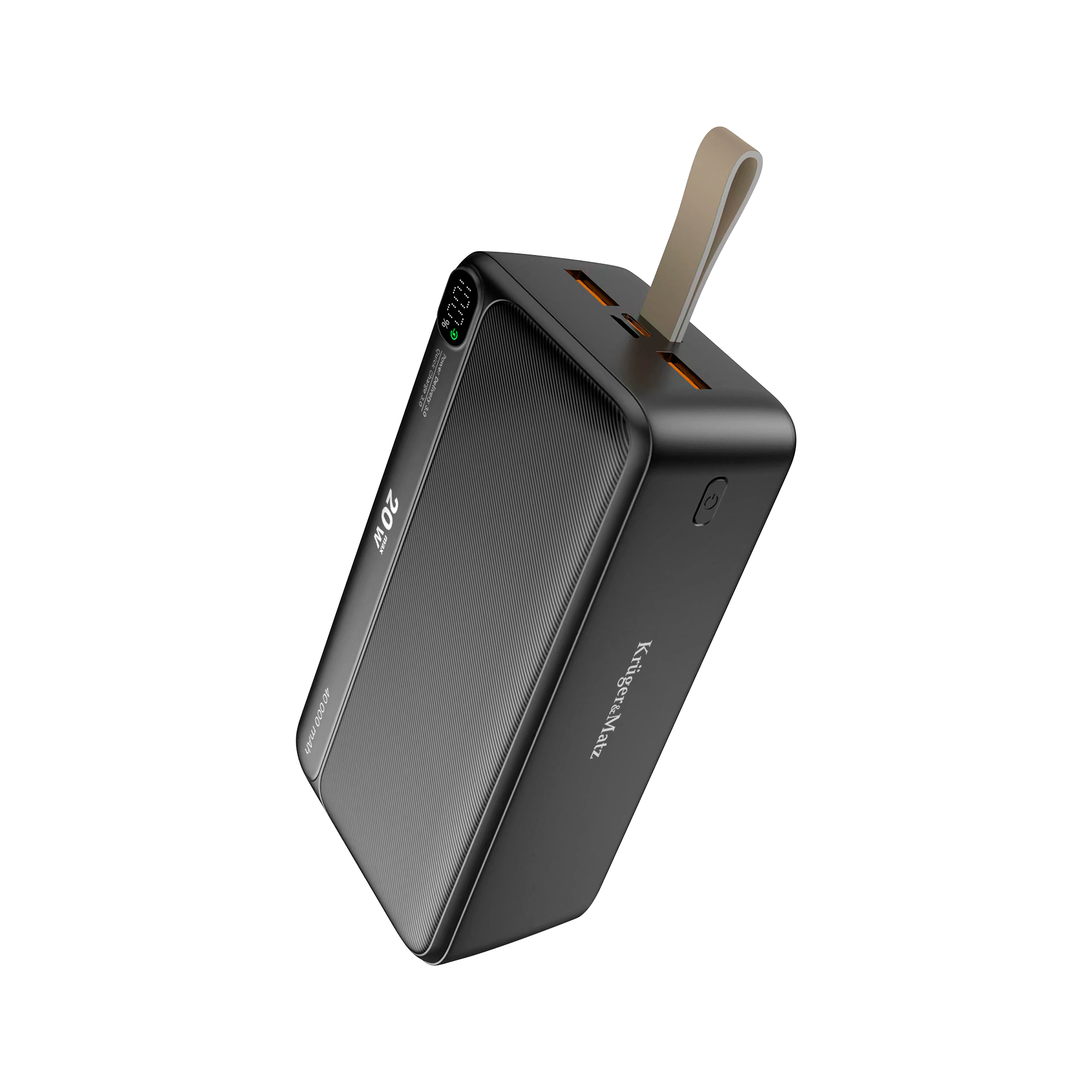 POWER BANK Kruger & Matz 40000 mAh ličio jonų su QC ir PD funkcijomis