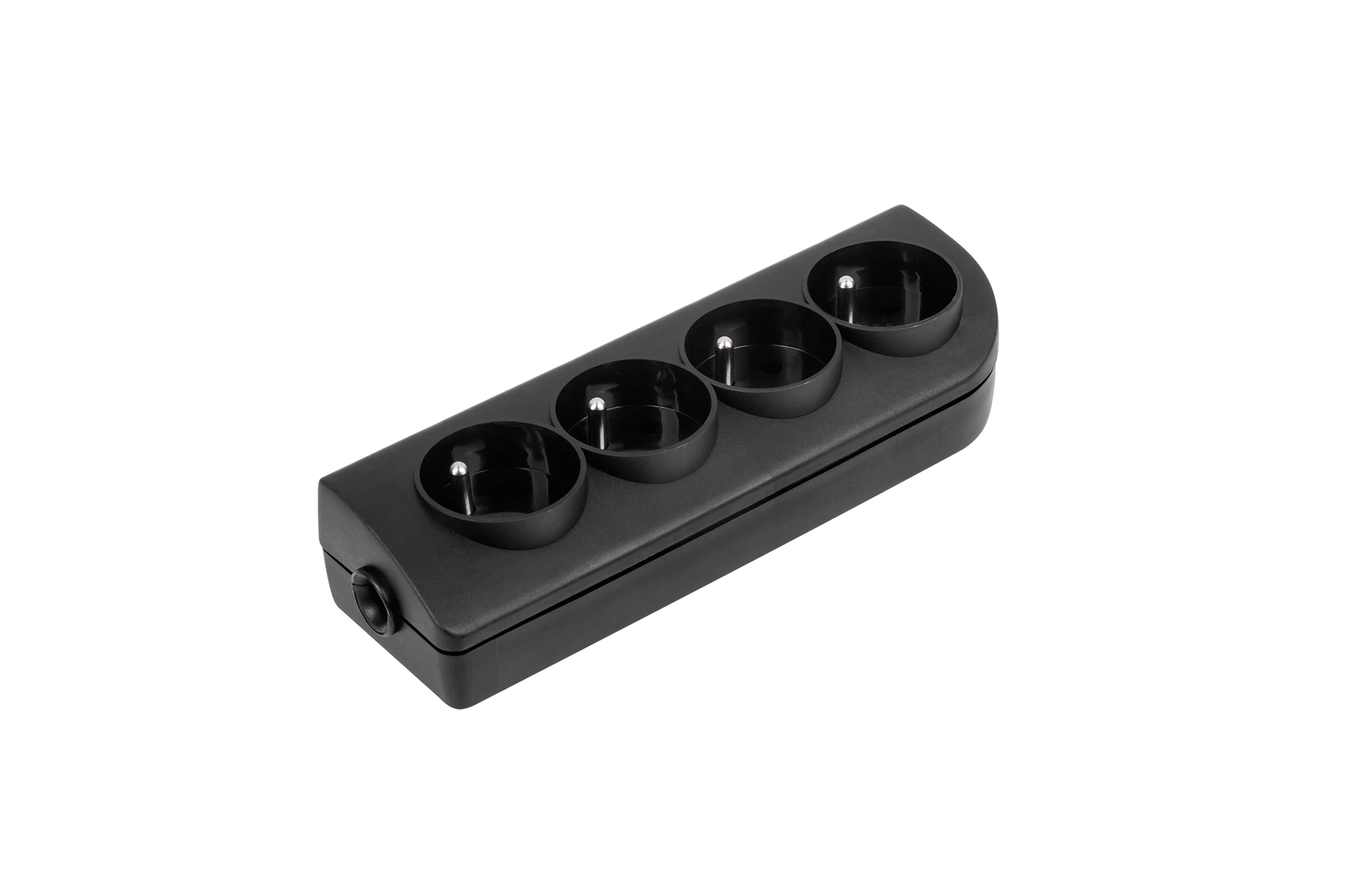 Elgotech Oem Prailginimo laido lizdas x 4 su įžeminimu, juodas GN-40-2