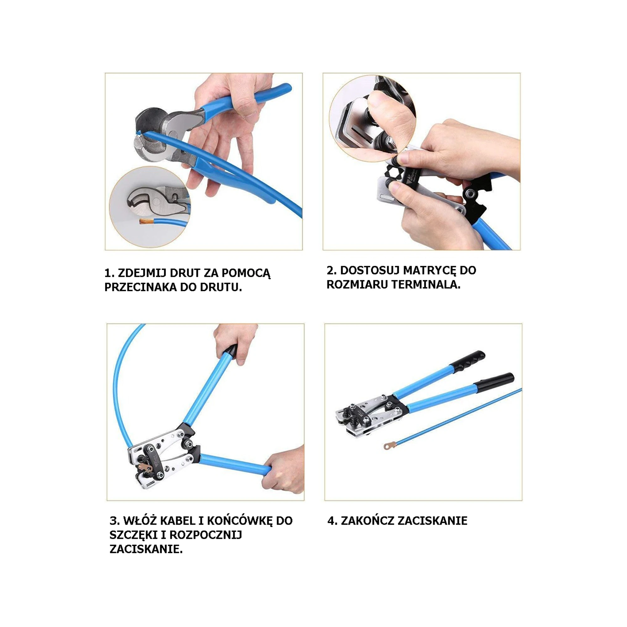 Zaciskarka Oem Presavimo mašina dideliems kabelių galams, 60 vnt, E6080