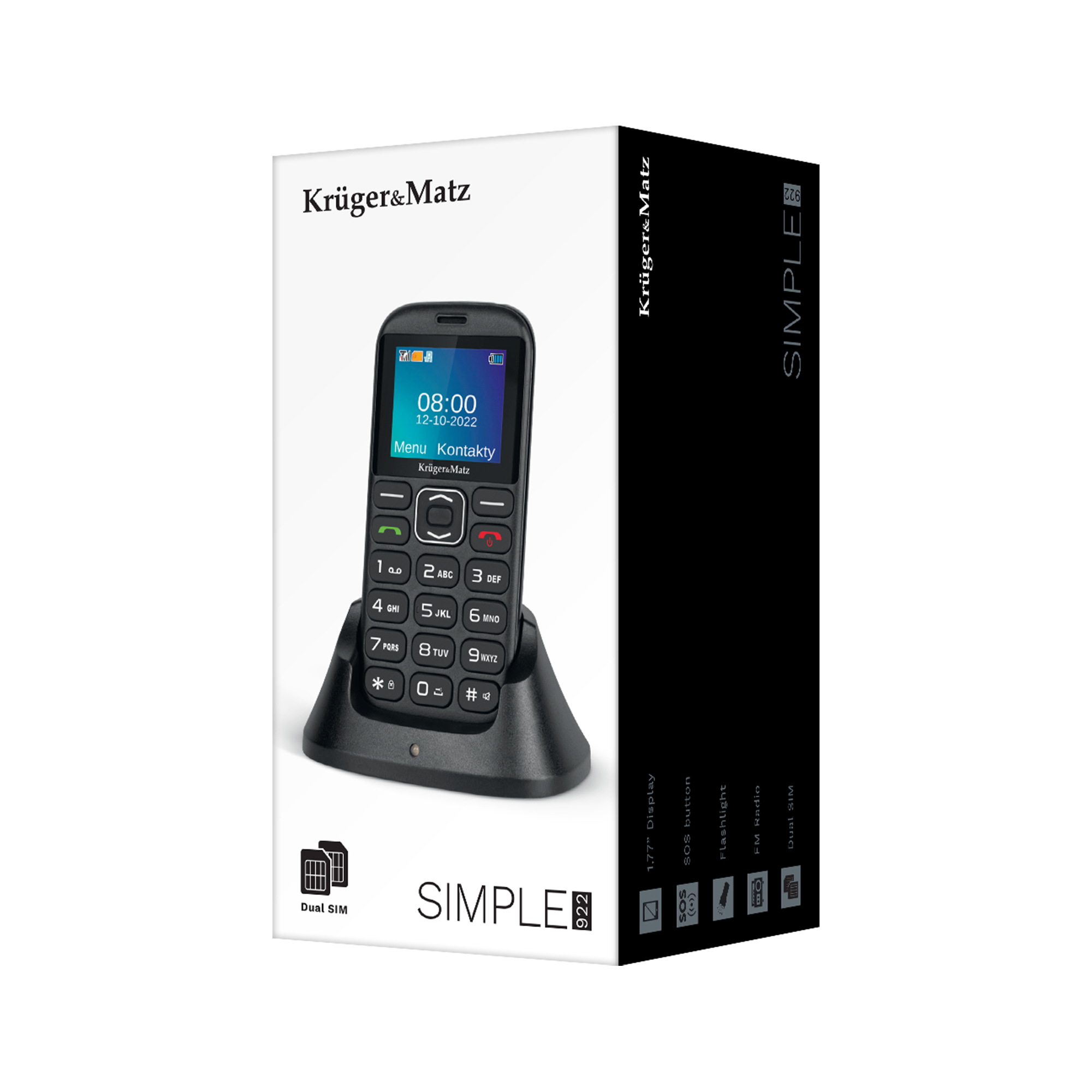 GSM telefonas senjorams Kruger & Matz Simple 922 4G