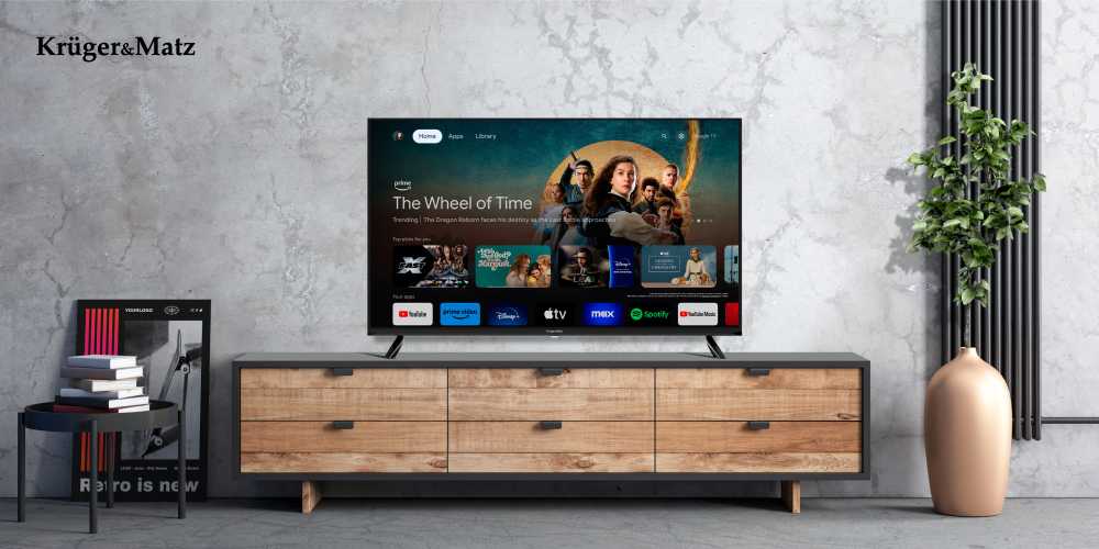 Televizorius Kruger & Matz 40" FHD Google TV DVB-T2/T/C H.265 HEVC TV