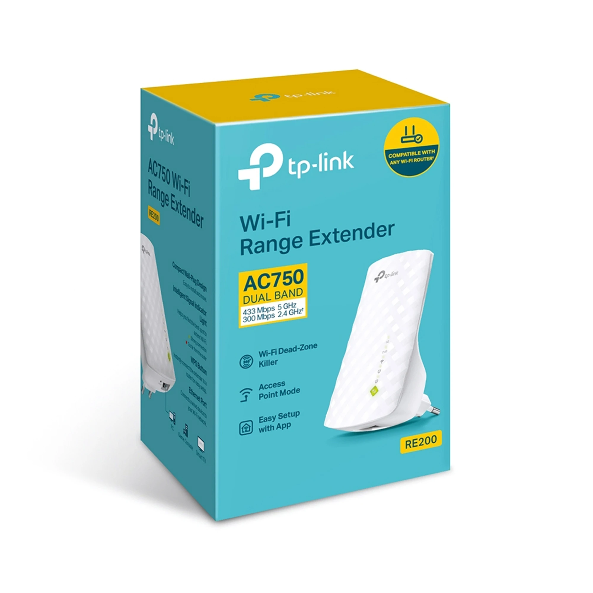 Belaidžio Wi-Fi ryšio stiprintuvas TP-Link RE200