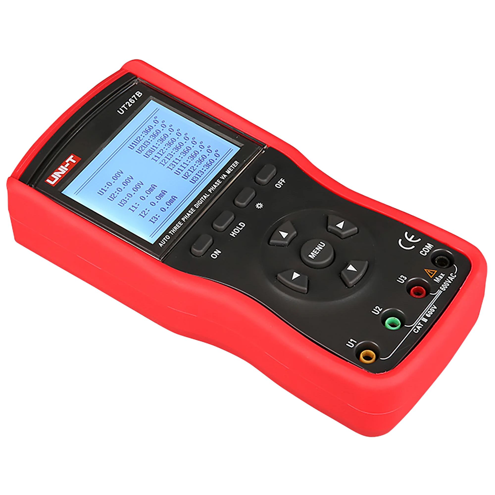 Trójfazowy Trifazis elektros parametrų matuoklis Uni-T UT267B