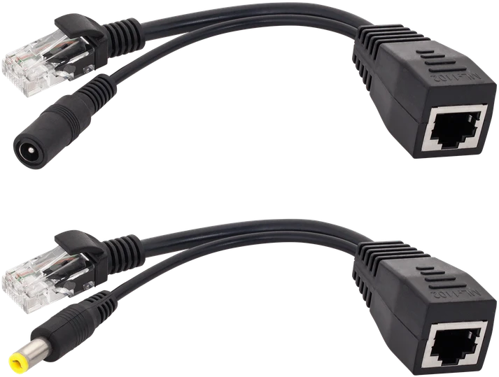 Eurokomp Oem PoE adapteris - maitinimas per LAN - RJ45 į DC jungtį - 2 vnt