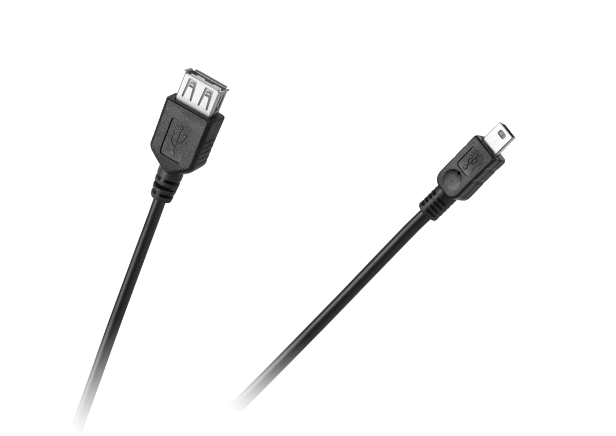 Oem USB - mini USB kabelis Juodas