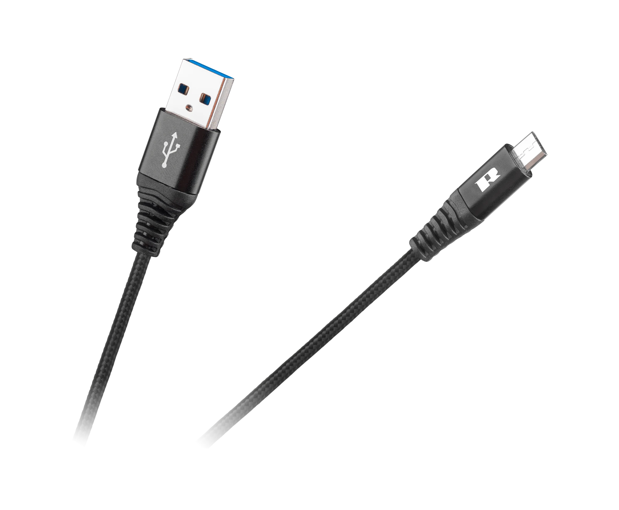 REBEL USB - micro USB kabelis 2m Juodas