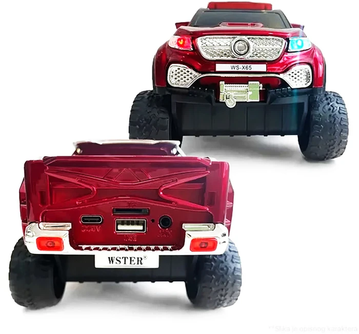 LTC Garsiakalbis bluetooth car ws-x65 ,10w,radio fm,usb, tf,wyświetlacz led,akumulator 1500mah,raudona