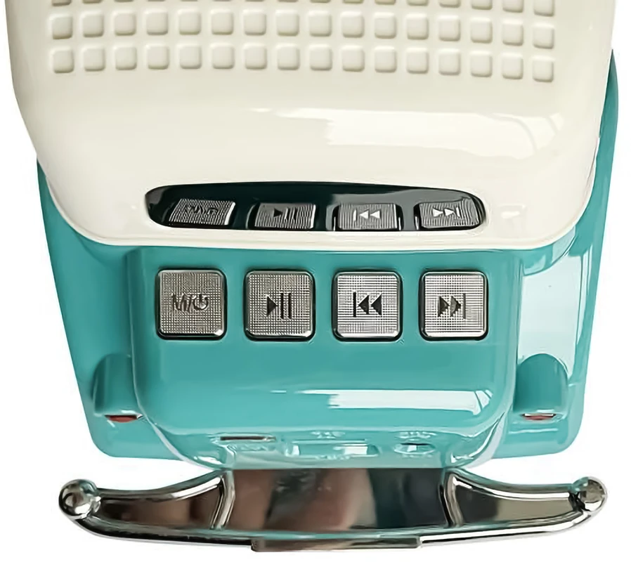 LTC Garsiakalbis bluetooth retro ws-1934 ,10w,radio fm,usb, tf,wyświetlacz led,akumulator 1500mah,szmaragdowo-balta