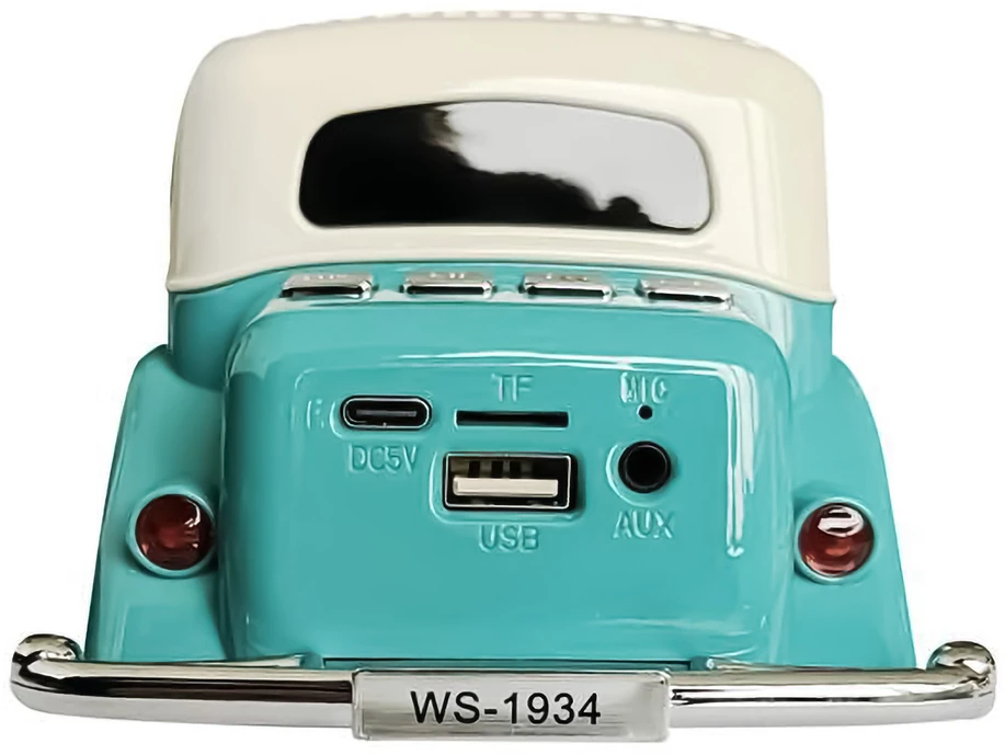 LTC Garsiakalbis bluetooth retro ws-1934 ,10w,radio fm,usb, tf,wyświetlacz led,akumulator 1500mah,szmaragdowo-balta