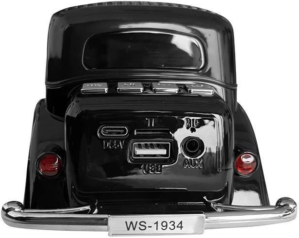 LTC Garsiakalbis bluetooth retro ws-1934 ,10w,radio fm,usb, tf,wyświetlacz led,akumulator 1500mah,juoda