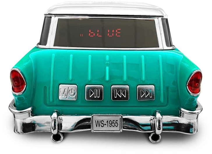 LTC RETRO Bluetooth garsiakalbis WS-1955, 10W, FM radijas, USB, TF, LED ekranas, 1500mAh baterija, turkio spalvos