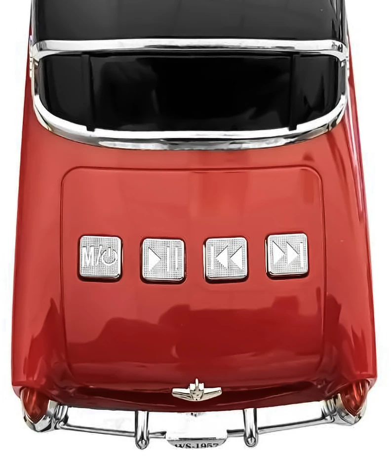 LTC Garsiakalbis bluetooth retro ws-1957 ,10w,radio fm,usb, tf,wyświetlacz led,akumulator 1500mah,raudona