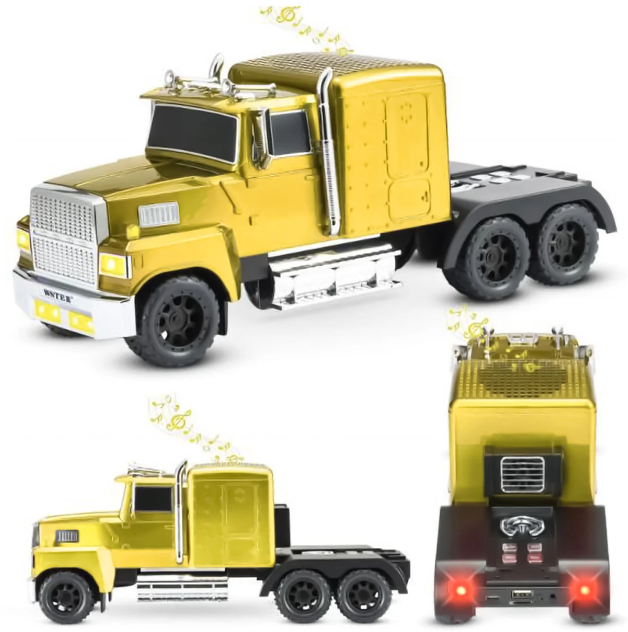 LTC Garsiakalbis bluetooth retro ws-570 truck,10w,radio fm,usb, tf,wyświetlacz led,akumulator 1500mah, geltonas