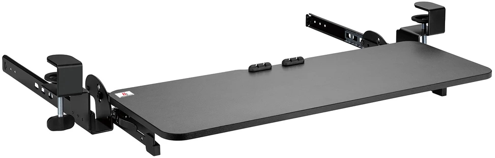 Klaviatūra Laikiklis Maclean MC-462 reguliuojamas klaviatūros stalčius 67 x 24 cm, skirtas montuoti po stalu su C-Clamp tvirtinamu kompiuterio klaviatūros stovu Maksimali apkrova 5kg aukščio reguliavimas