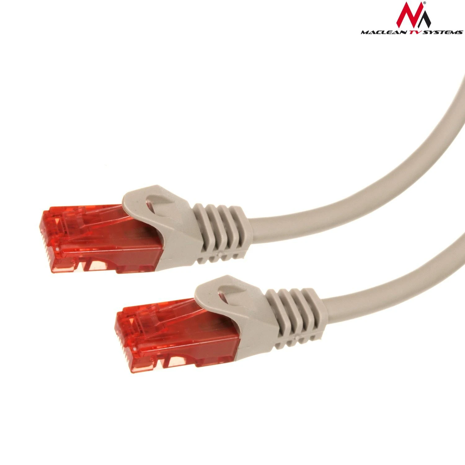 MACLEAN MCTV-301S Maclean MCTV-301S Patchcord UTP cat6 Kabelio kištukas-kištukas 1m sidabrinis