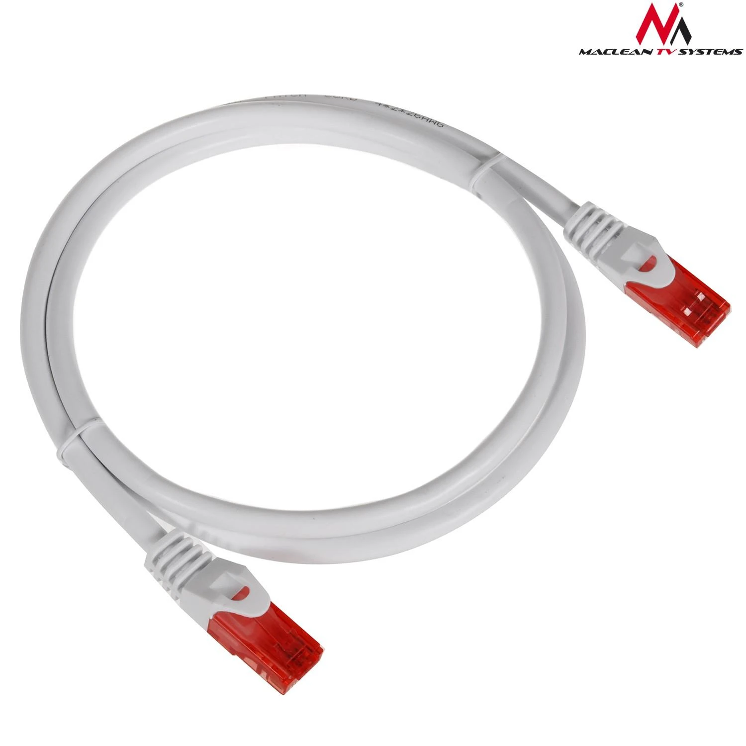 MACLEAN MCTV-301W Maclean MCTV-301W Patchcord UTP cat6 Kabelio kištukas-kištukas 1m baltas