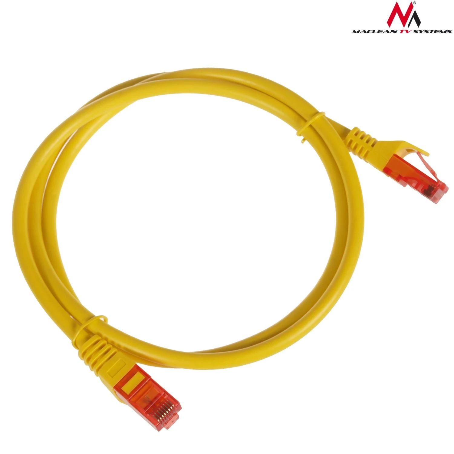 MACLEAN MCTV-301Y Maclean MCTV-301Y Patchcord UTP cat6 Kabelio kištukas-kištukas 1m geltonas