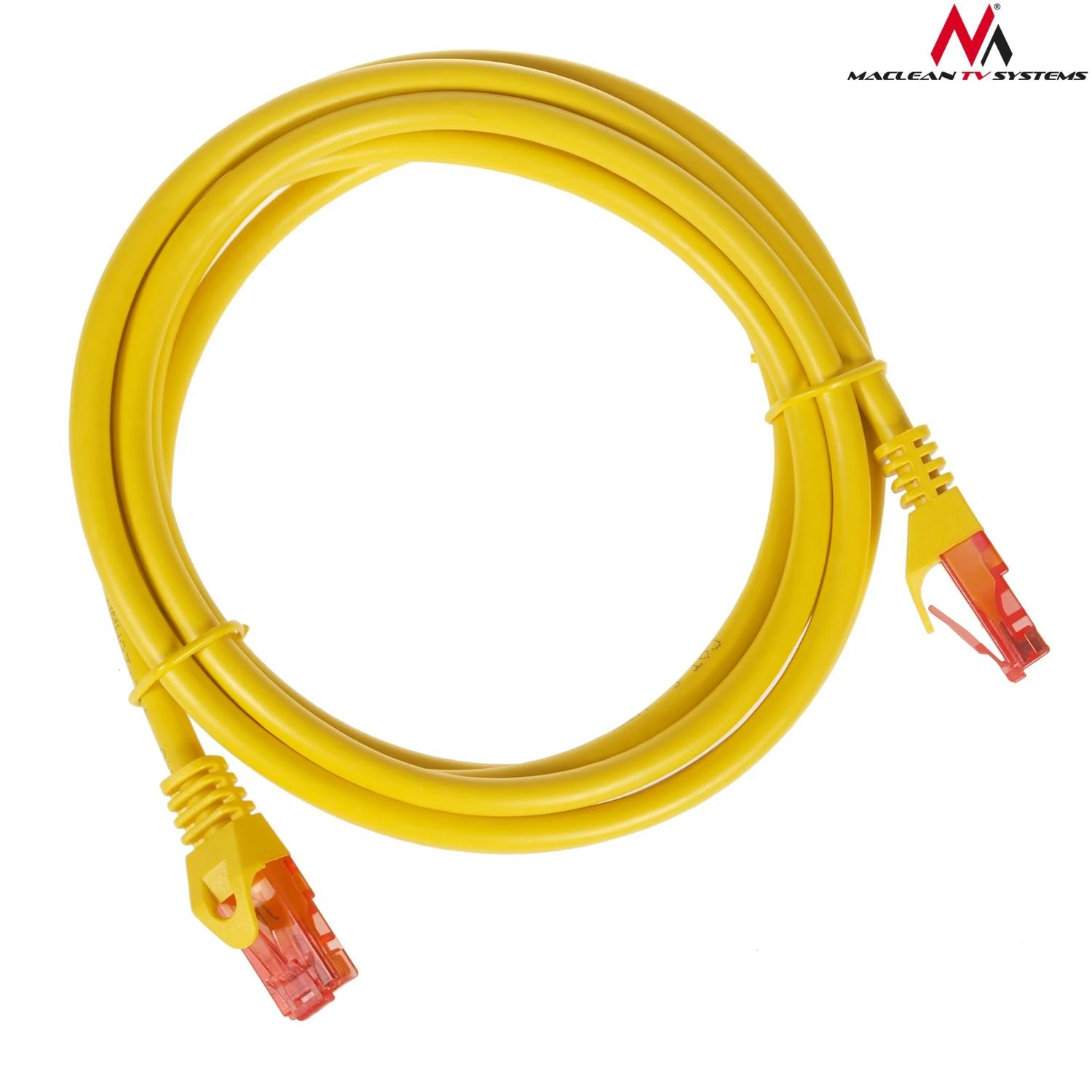 MACLEAN MCTV-302Y Maclean MCTV-302Y Patchcord UTP cat6 Kabelio kištukas-kištukas 2m geltonas