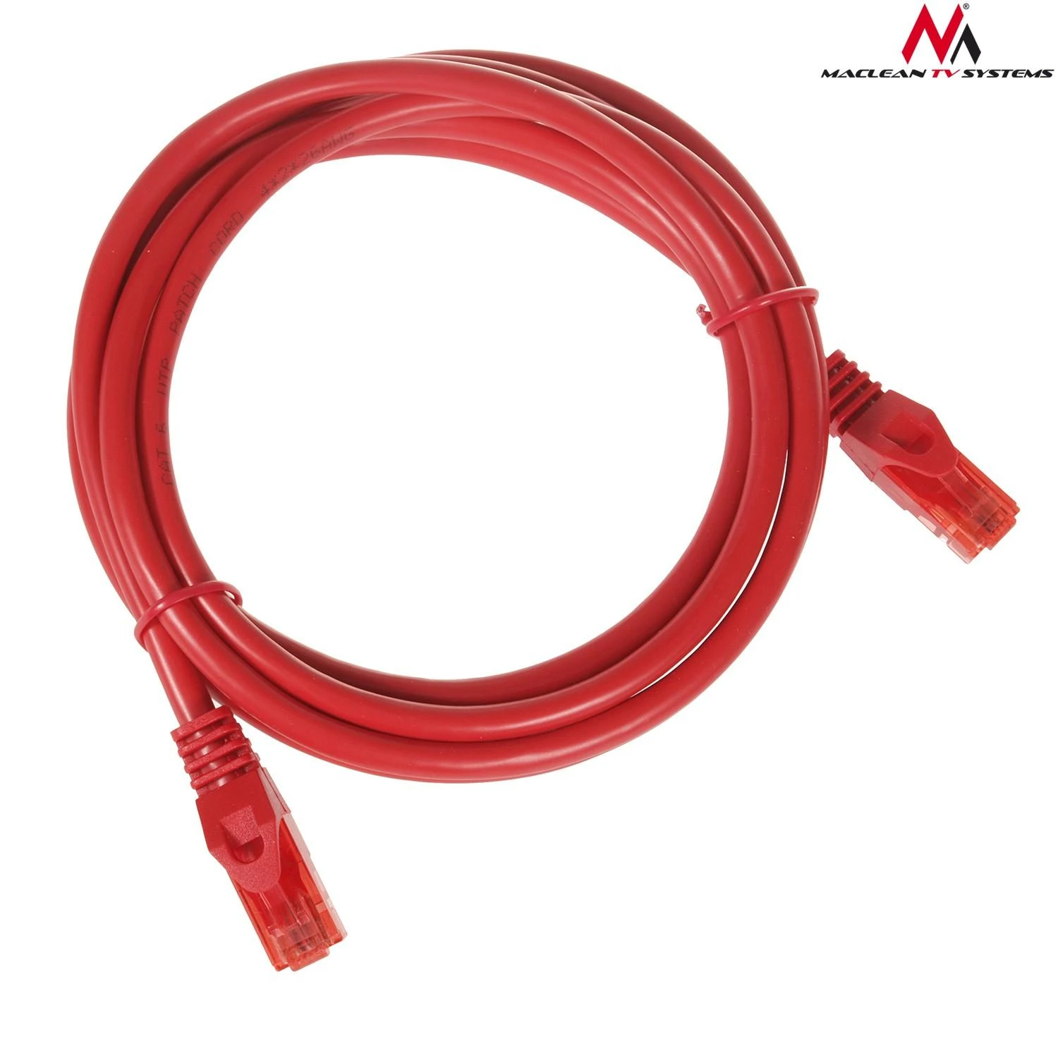 MACLEAN MCTV-303R Maclean MCTV-303R Patchcord UTP cat6 Kabelio kištukas-kištukas 3m raudonas