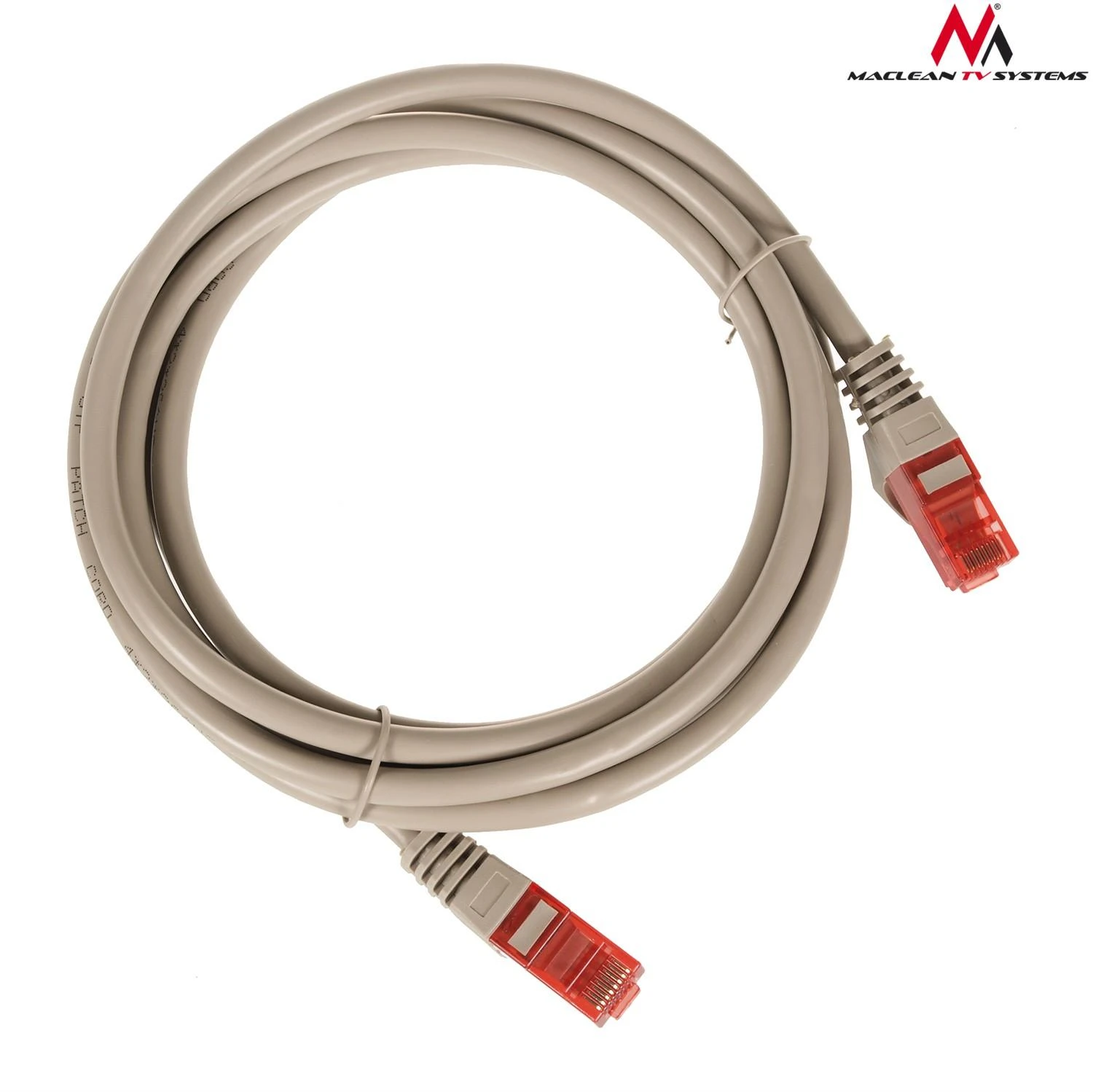 MACLEAN MCTV-303S Maclean MCTV-303S Patchcord UTP cat6 Kabelio kištukas-kištukas 3m sidabrinis