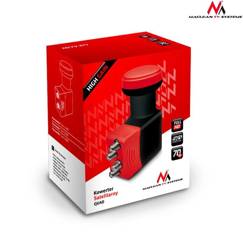 Maclean MCTV-671 Quad LNB su pakuote