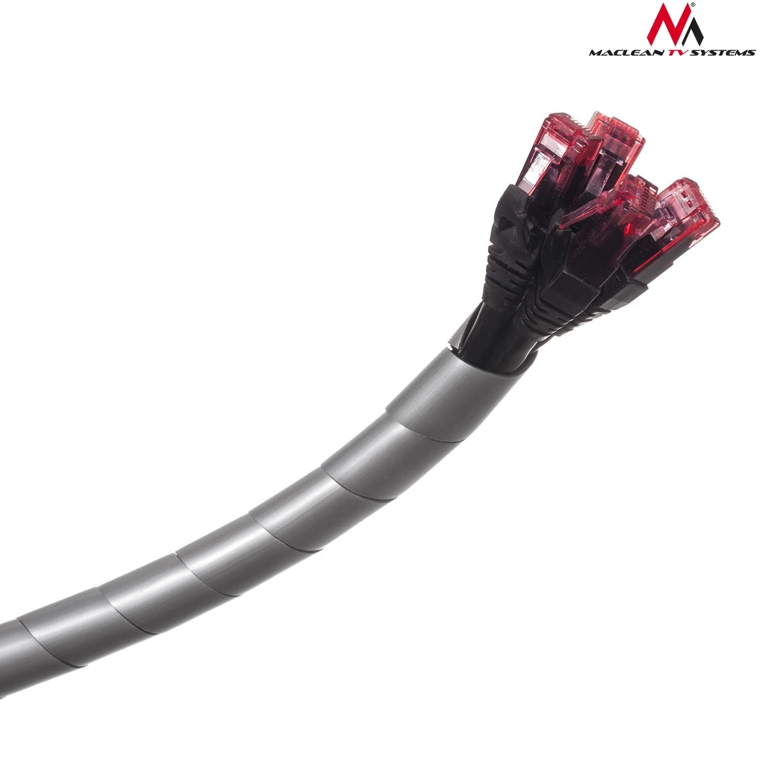 MACLEAN MCTV-687 S Maclean MCTV-687 S Organizatorius Spiralinis kabelis Ilgis (20,4*22mm) 3m Lankstus sidabrinis