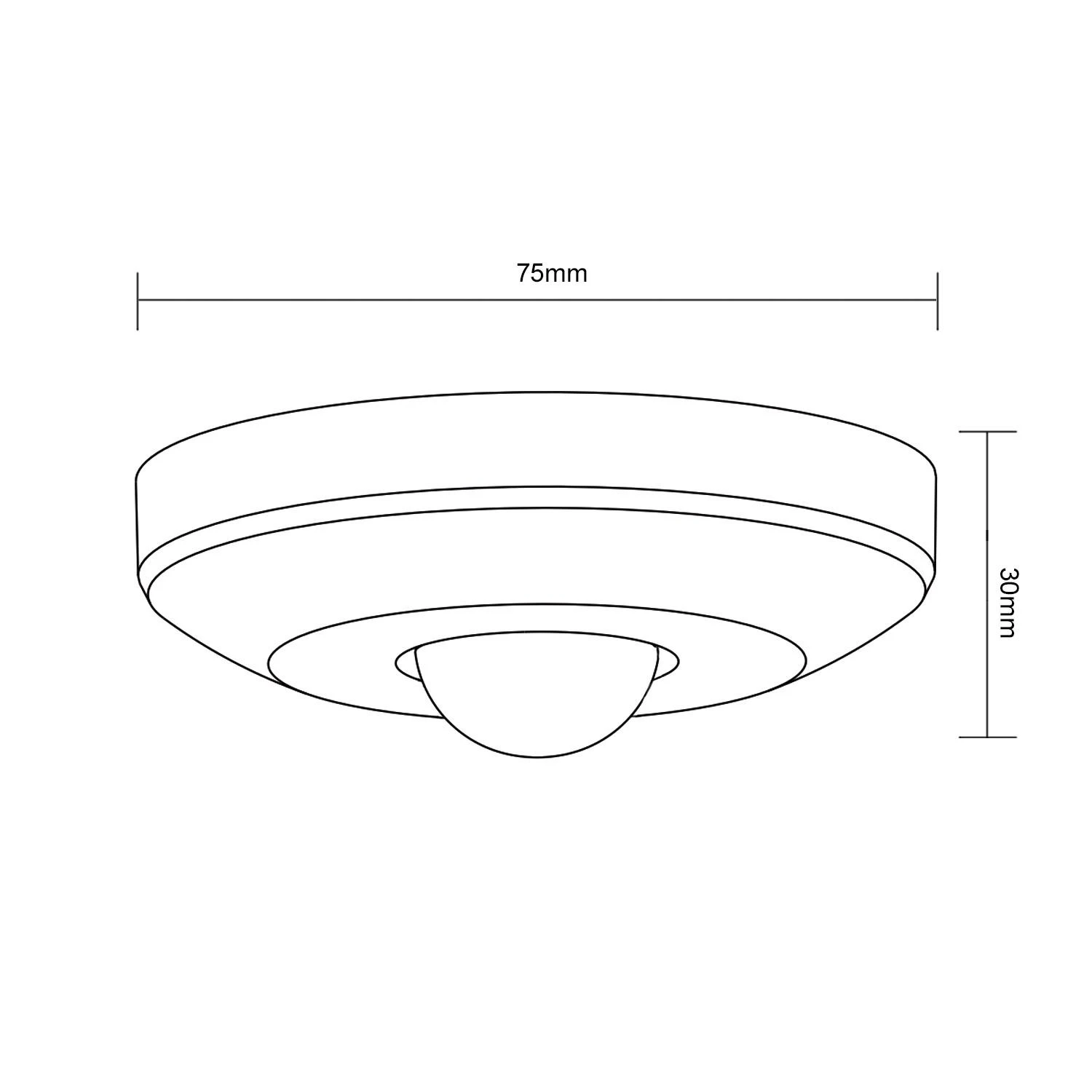 Czujnik „Maclean“ PIR judesio jutiklis, lubinis, 6 m veikimo nuotolis, maks. 100 W (LED), MCE231