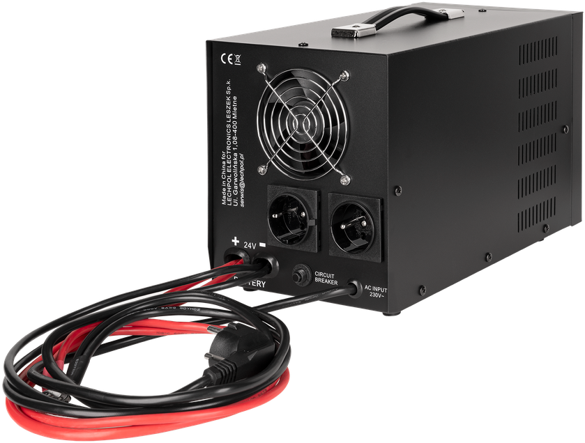 KEMOT PROsinus-2000/24-LFP4 avarinio maitinimo keitiklis su gryna sinusine banga ir įkrovimo funkcija 24V 230V 2000VA/1400W