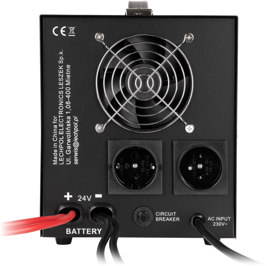 KEMOT PROsinus-2000/24-LFP4 avarinio maitinimo keitiklis su gryna sinusine banga ir įkrovimo funkcija 24V 230V 2000VA/1400W