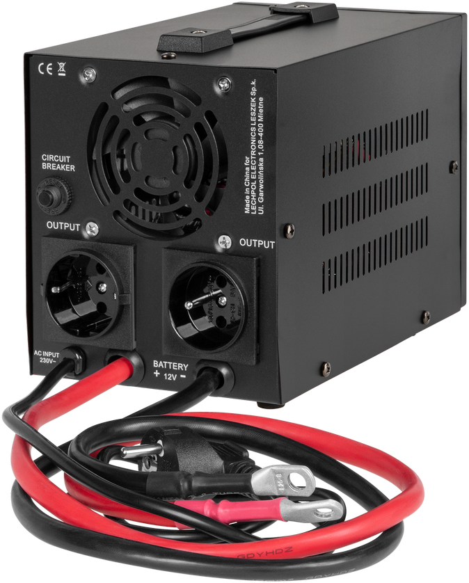 KEMOT PROsinus-800-LFP4 avarinio maitinimo keitiklis su gryna sinusine banga ir įkrovimo funkcija 12V 230V 800VA/500W