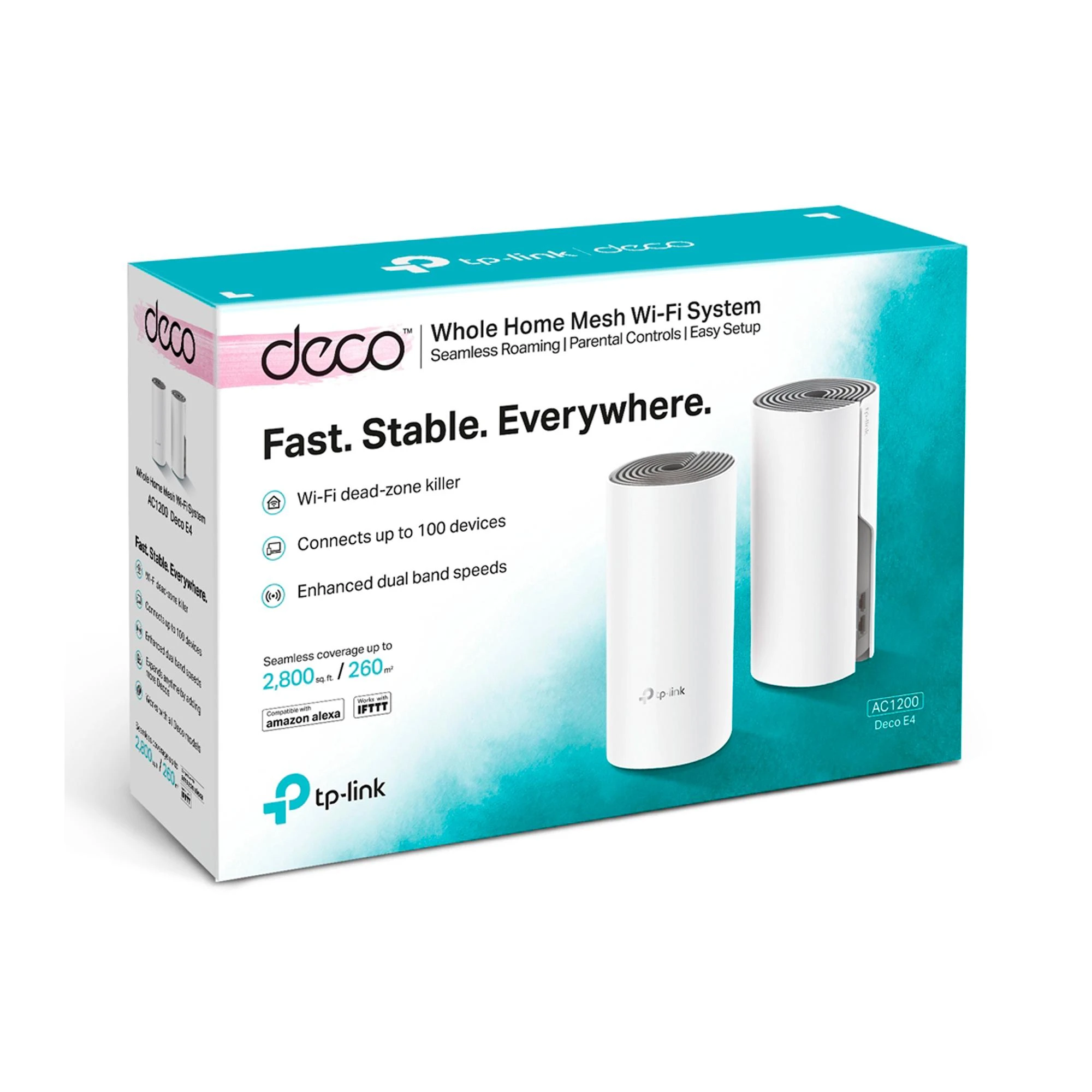 Maršrutizatorius Tinklinis tinklo modulis TP-LINK DECO E4 (2 vnt. pakuotė) (867 Mb/s - 802.11 a/n/ac)