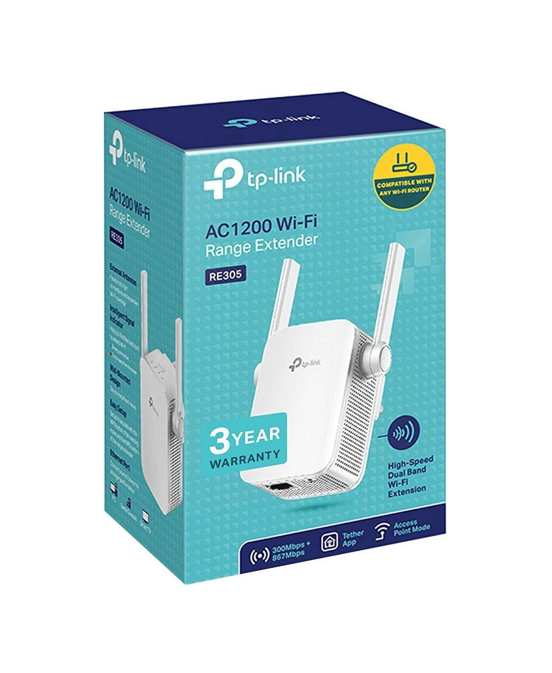 Signalo stiprintuvas TP-Link AC1200 Wi-Fi Range Extender