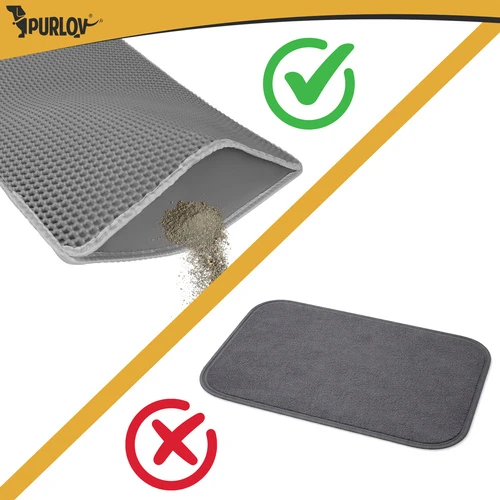 Litter box mat 75x55cm - pilka Purlov